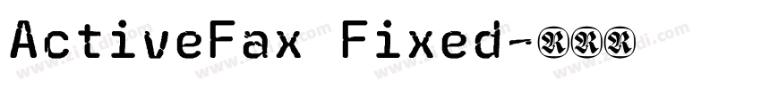 ActiveFax Fixed字体转换